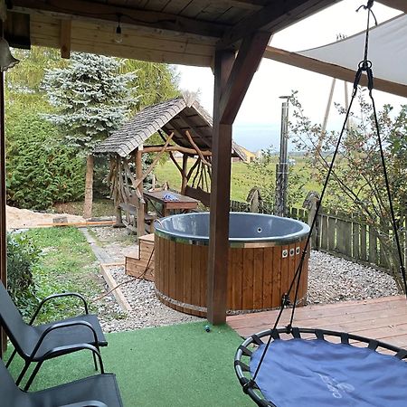 Dom Z Sauna - Lugiele Dzierwiany Esterno foto