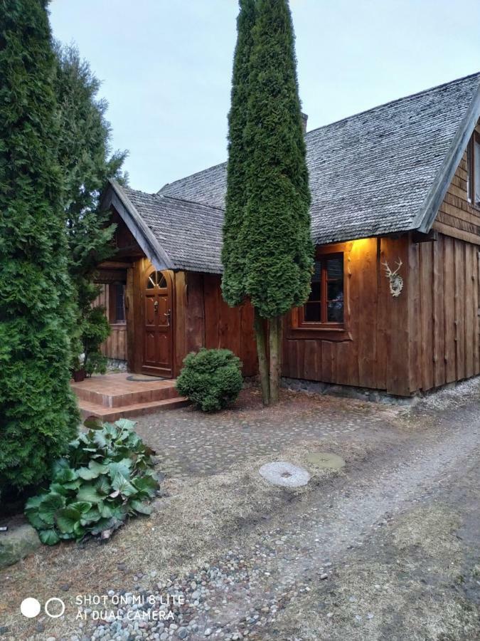 Dom Z Sauna - Lugiele Dzierwiany Esterno foto